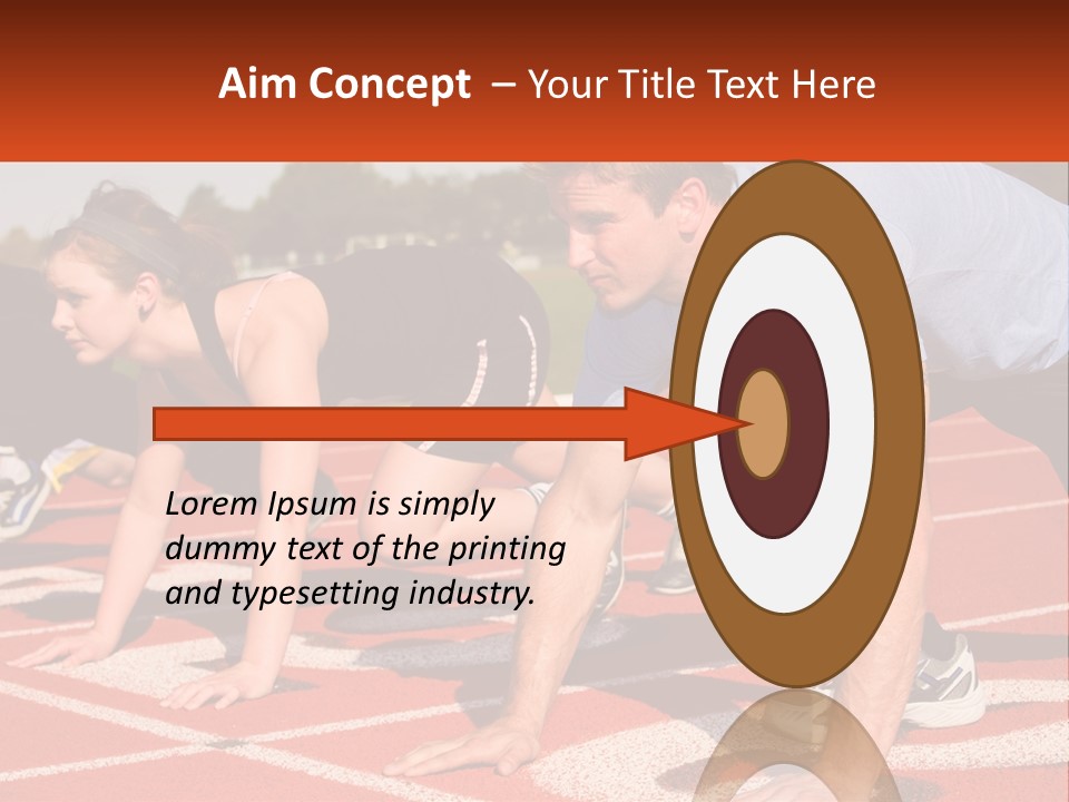 A Couple Of People That Are On A Track PowerPoint Template