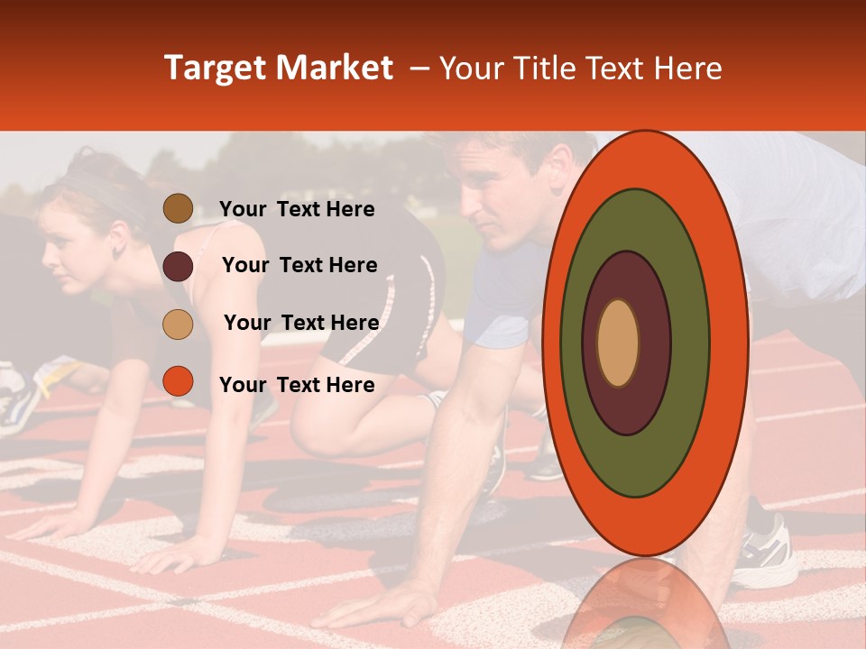 A Couple Of People That Are On A Track PowerPoint Template