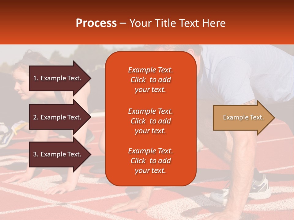 A Couple Of People That Are On A Track PowerPoint Template