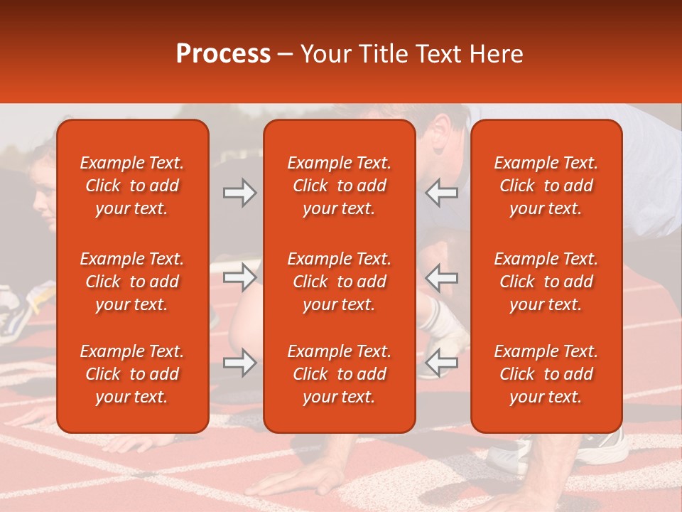 A Couple Of People That Are On A Track PowerPoint Template