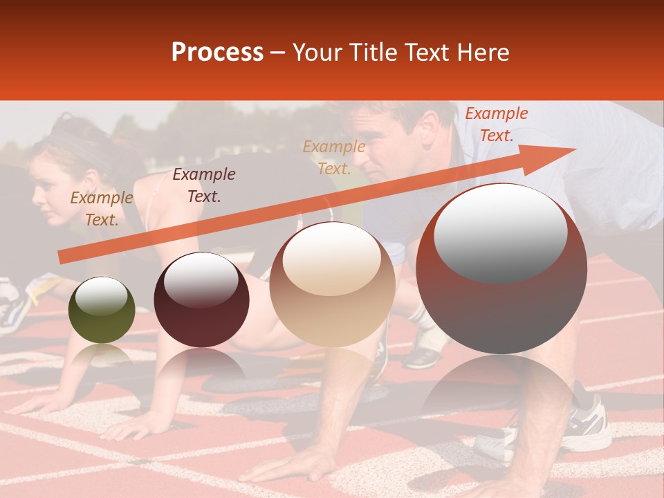 A Couple Of People That Are On A Track PowerPoint Template