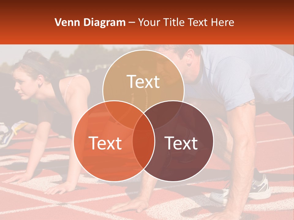 A Couple Of People That Are On A Track PowerPoint Template