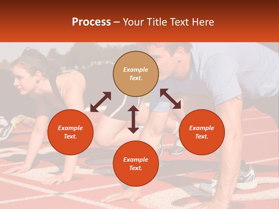 A Couple Of People That Are On A Track PowerPoint Template