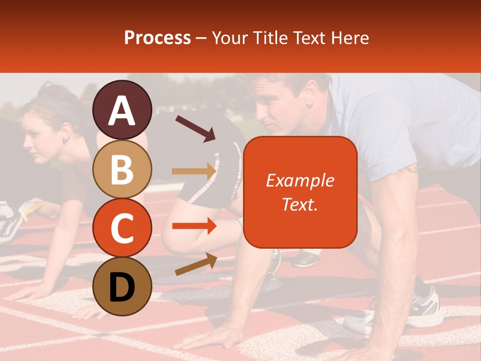 A Couple Of People That Are On A Track PowerPoint Template