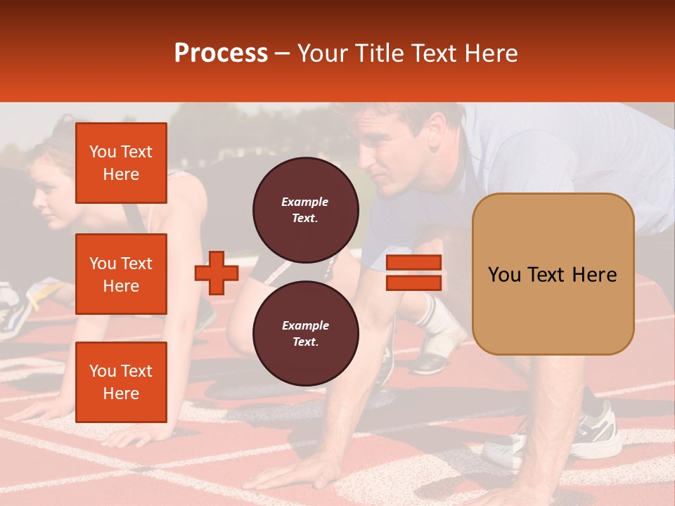 A Couple Of People That Are On A Track PowerPoint Template