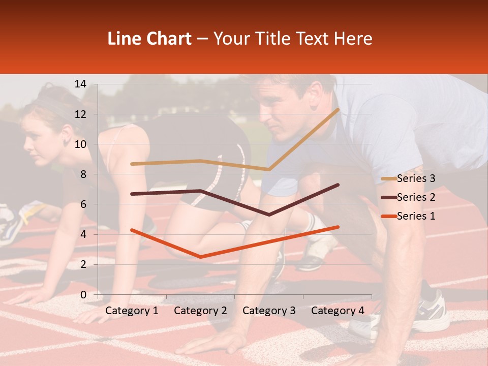 A Couple Of People That Are On A Track PowerPoint Template