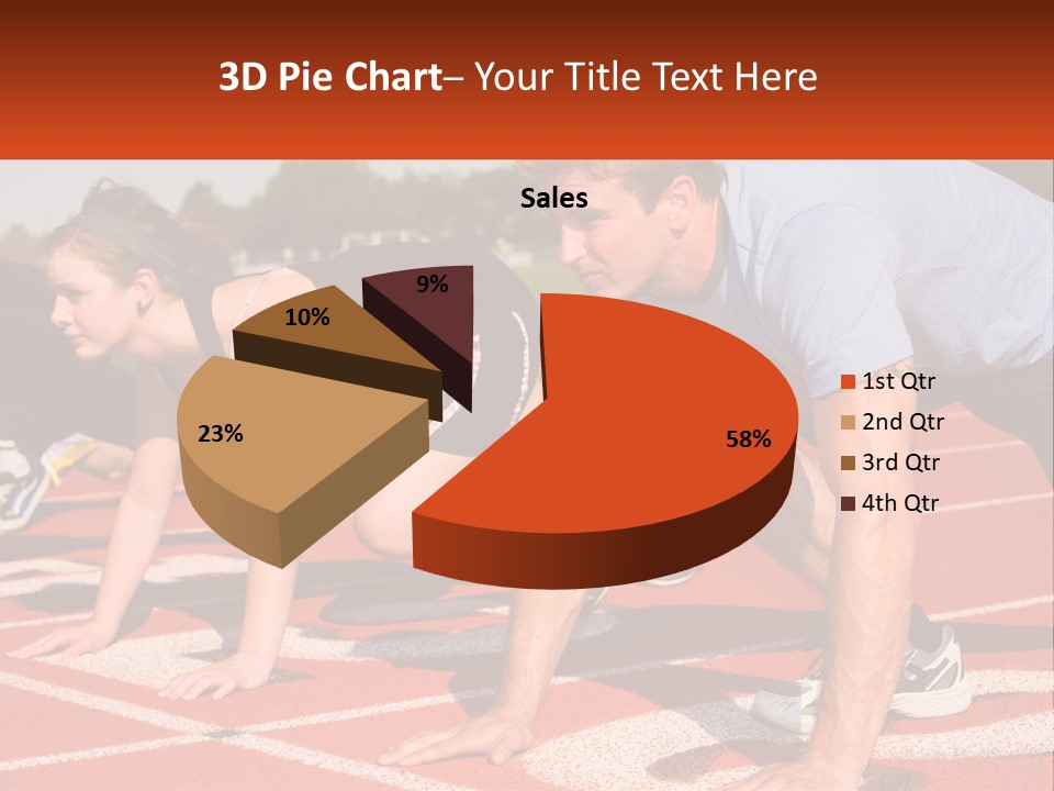 A Couple Of People That Are On A Track PowerPoint Template