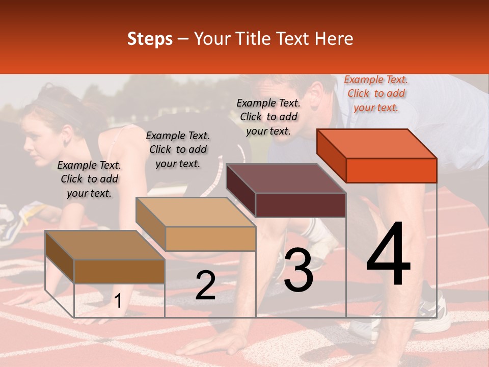 A Couple Of People That Are On A Track PowerPoint Template