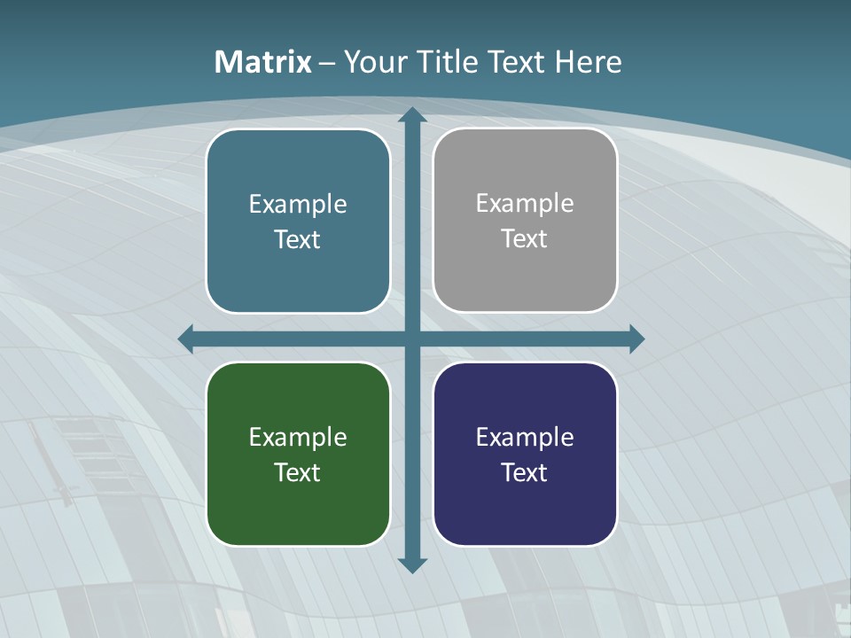 A Glass Building With A Blue Sky In The Background PowerPoint Template