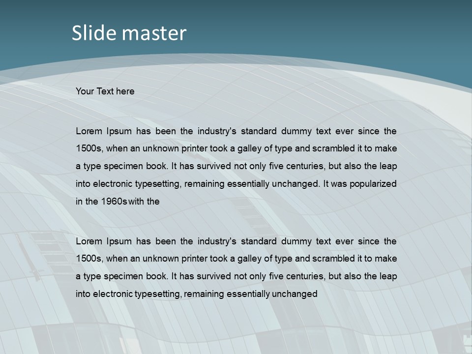 A Glass Building With A Blue Sky In The Background PowerPoint Template