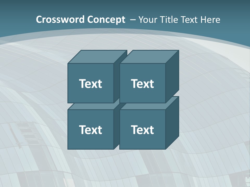 A Glass Building With A Blue Sky In The Background PowerPoint Template