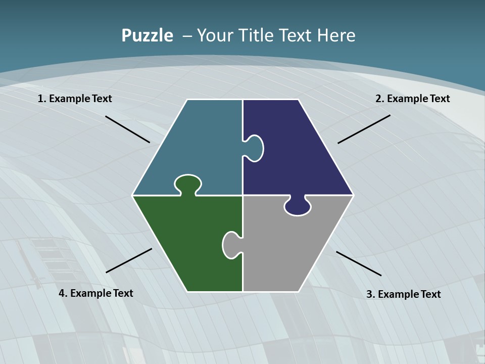 A Glass Building With A Blue Sky In The Background PowerPoint Template