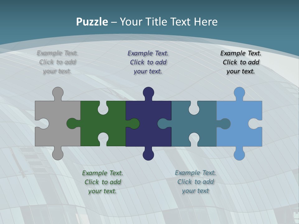 A Glass Building With A Blue Sky In The Background PowerPoint Template