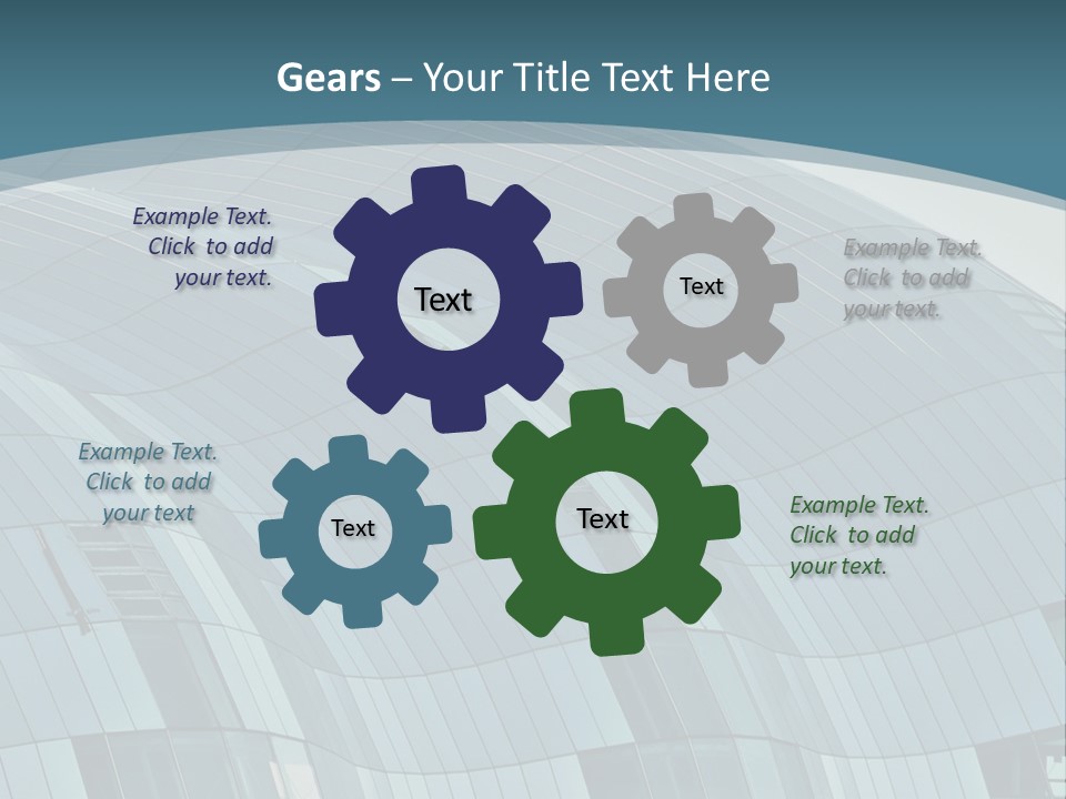 A Glass Building With A Blue Sky In The Background PowerPoint Template