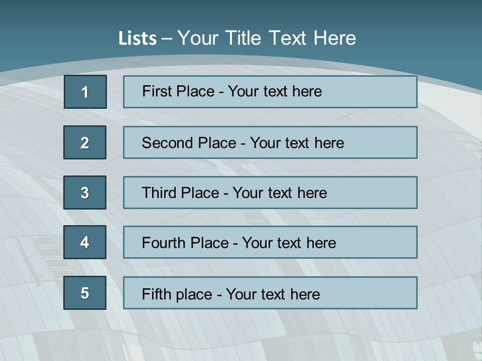 A Glass Building With A Blue Sky In The Background PowerPoint Template
