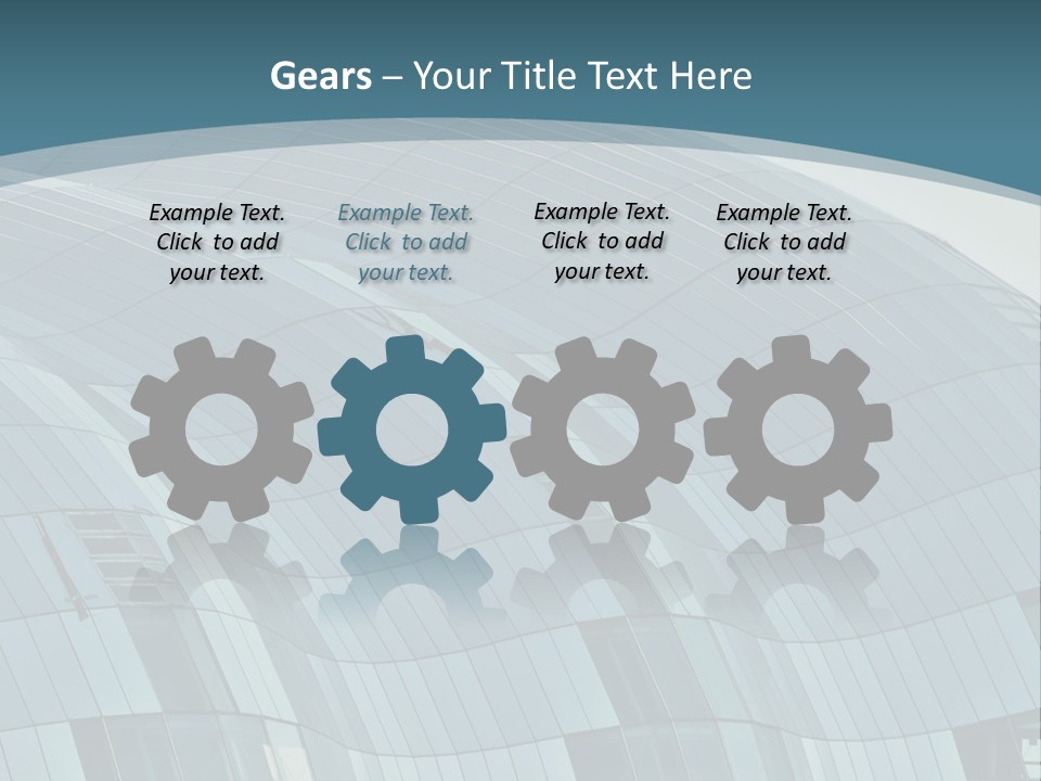 A Glass Building With A Blue Sky In The Background PowerPoint Template