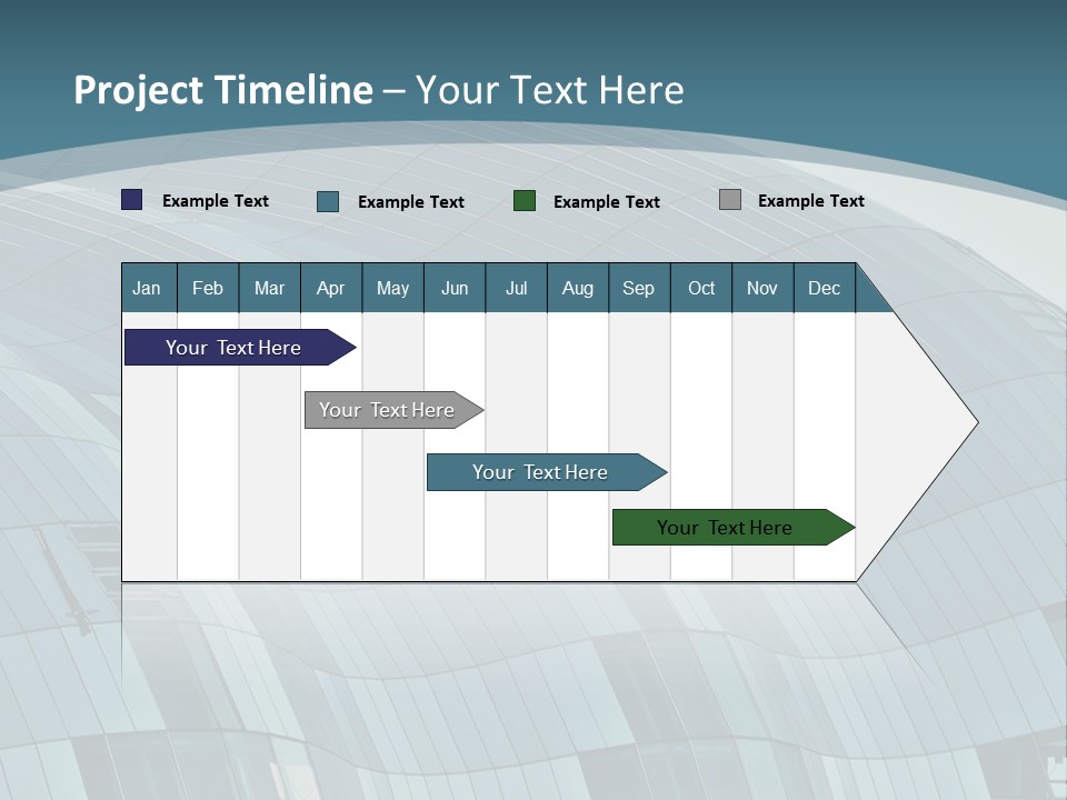 A Glass Building With A Blue Sky In The Background PowerPoint Template