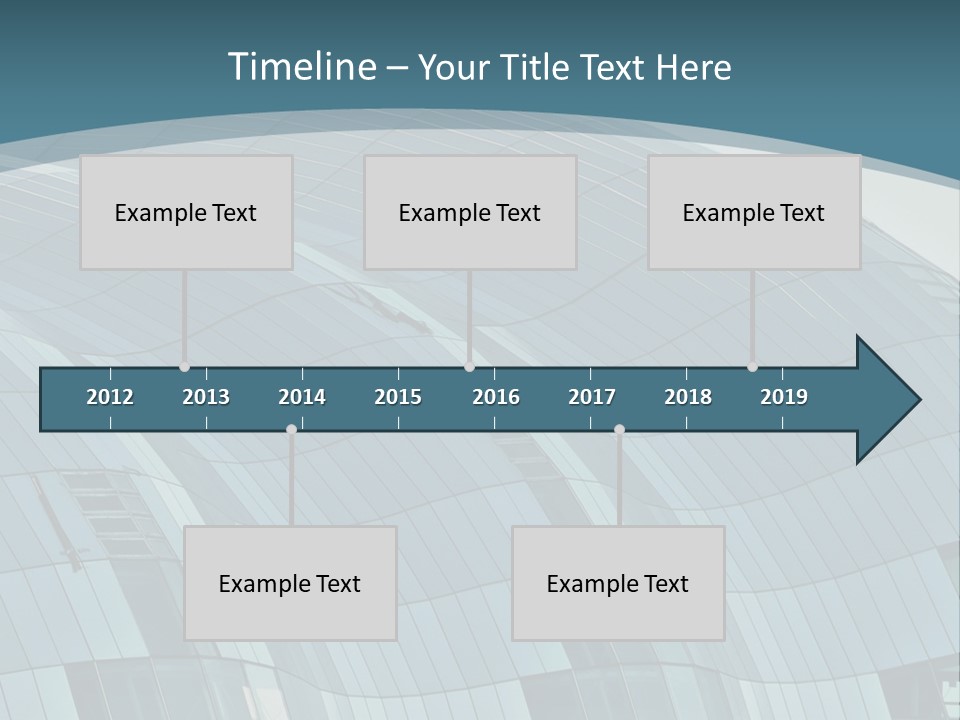 A Glass Building With A Blue Sky In The Background PowerPoint Template