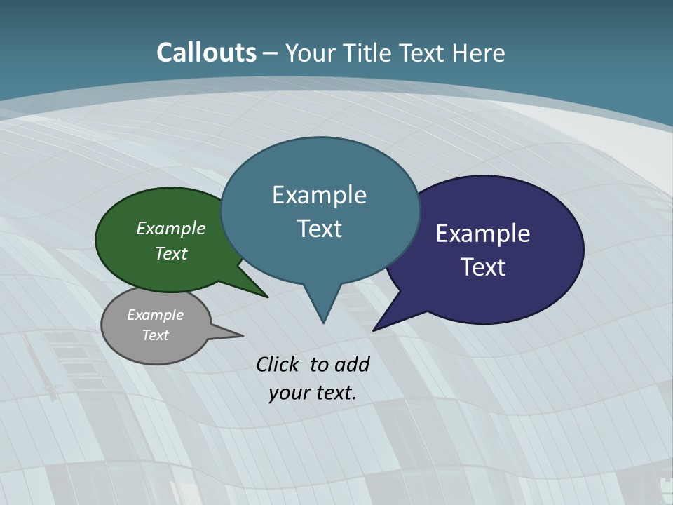 A Glass Building With A Blue Sky In The Background PowerPoint Template