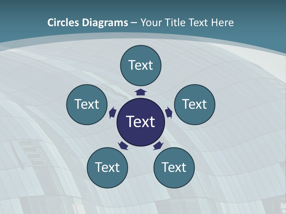 A Glass Building With A Blue Sky In The Background PowerPoint Template