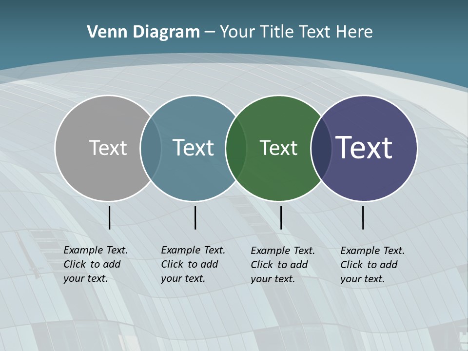 A Glass Building With A Blue Sky In The Background PowerPoint Template