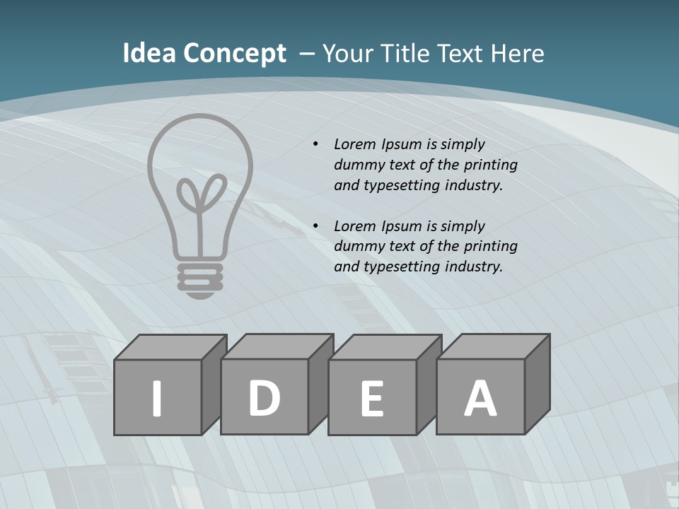 A Glass Building With A Blue Sky In The Background PowerPoint Template