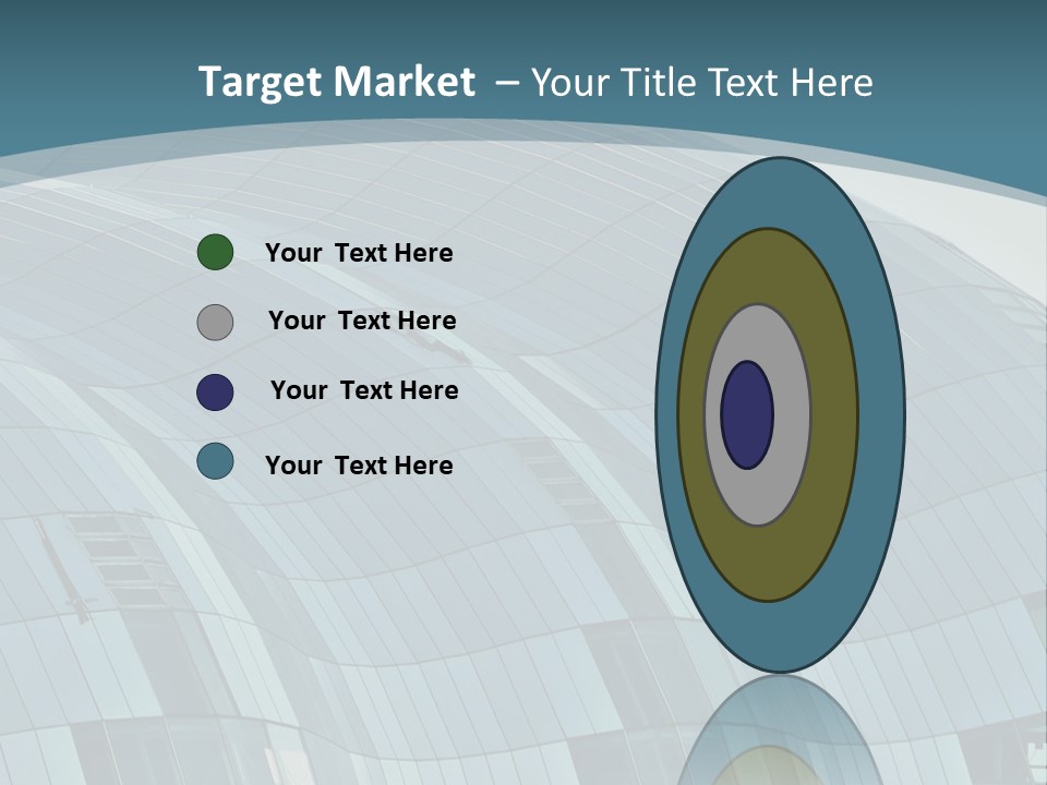 A Glass Building With A Blue Sky In The Background PowerPoint Template