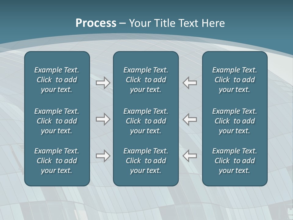 A Glass Building With A Blue Sky In The Background PowerPoint Template