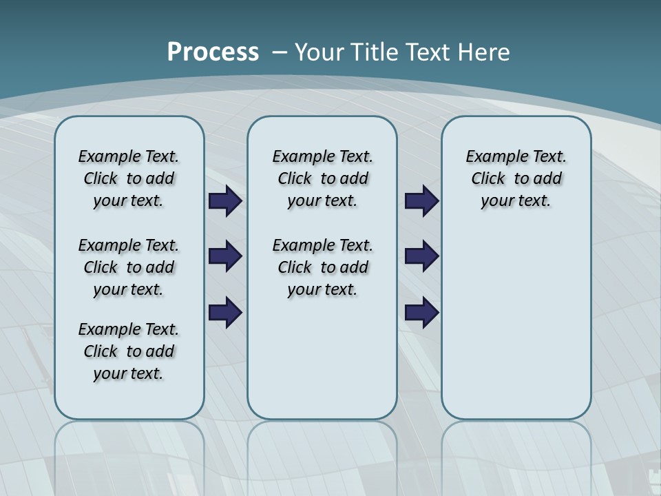 A Glass Building With A Blue Sky In The Background PowerPoint Template