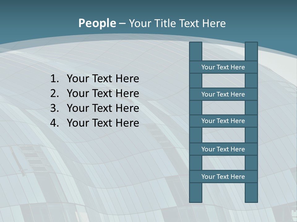 A Glass Building With A Blue Sky In The Background PowerPoint Template