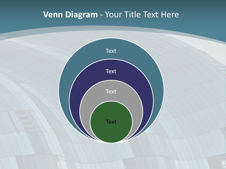 A Glass Building With A Blue Sky In The Background PowerPoint Template