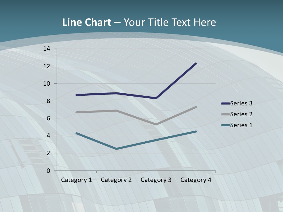 A Glass Building With A Blue Sky In The Background PowerPoint Template
