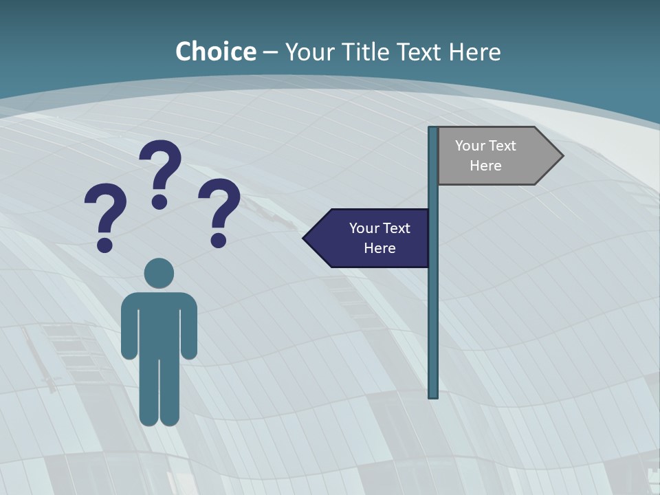 A Glass Building With A Blue Sky In The Background PowerPoint Template