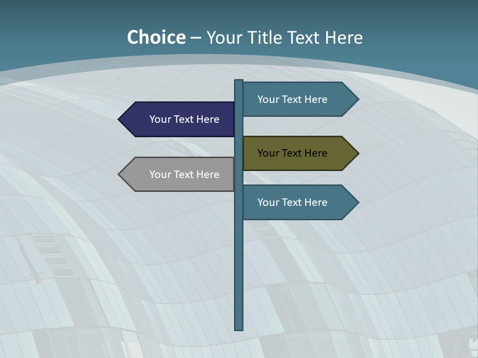 A Glass Building With A Blue Sky In The Background PowerPoint Template