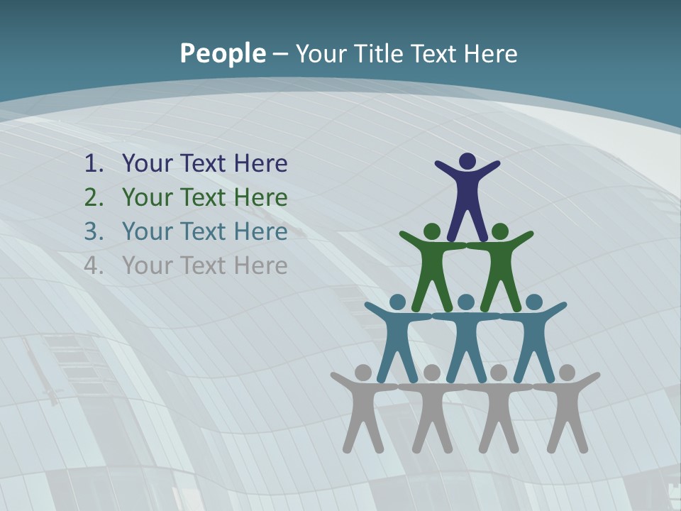 A Glass Building With A Blue Sky In The Background PowerPoint Template