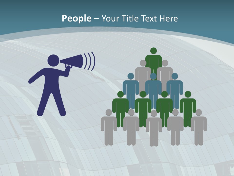 A Glass Building With A Blue Sky In The Background PowerPoint Template