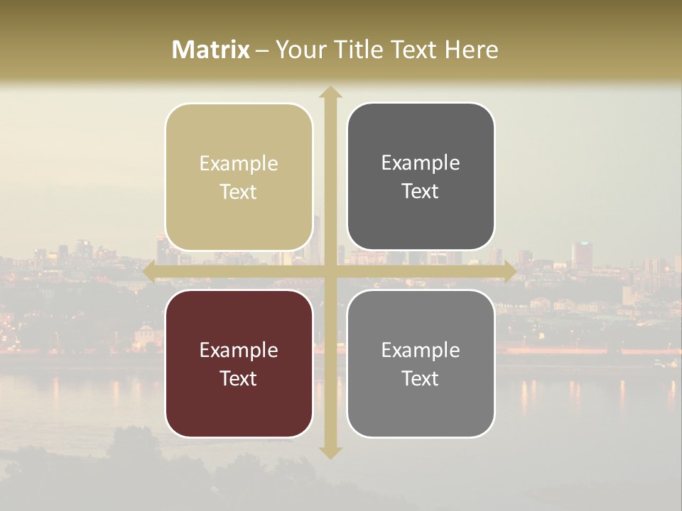 A Picture Of A City With A Lake In Front Of It PowerPoint Template