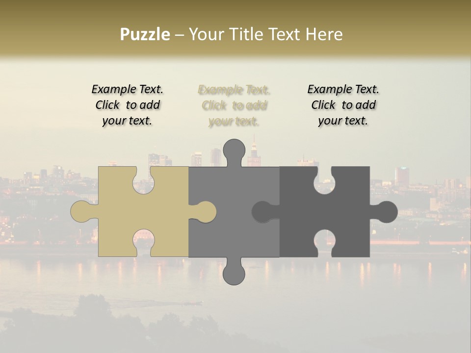 A Picture Of A City With A Lake In Front Of It PowerPoint Template