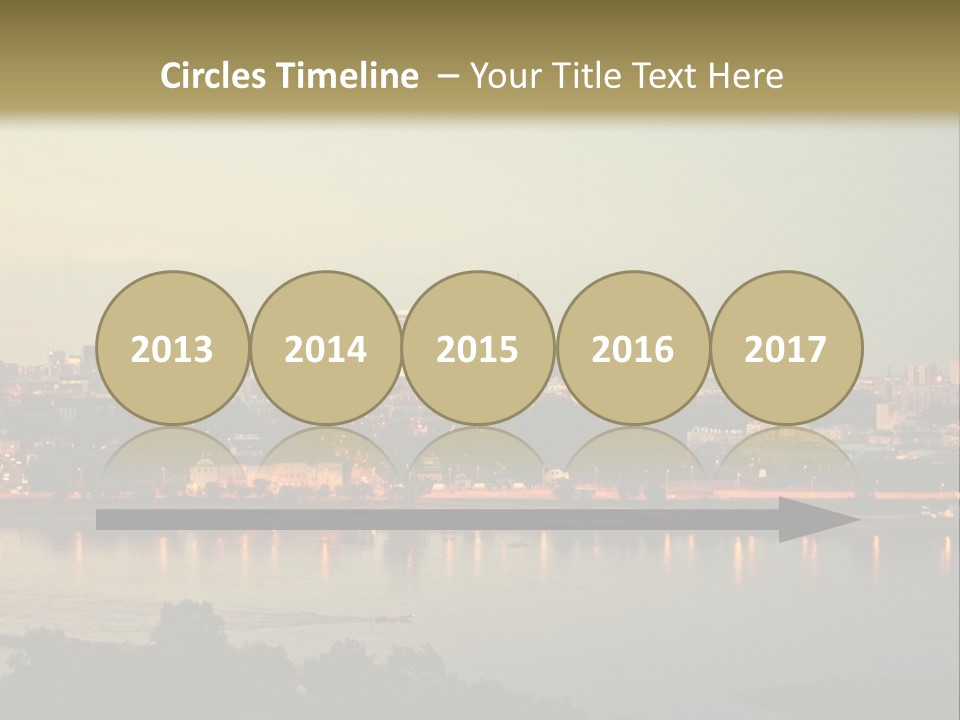 A Picture Of A City With A Lake In Front Of It PowerPoint Template