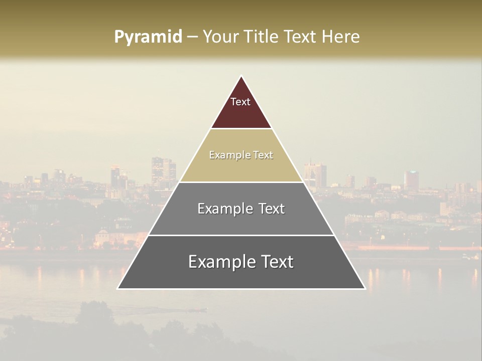 A Picture Of A City With A Lake In Front Of It PowerPoint Template