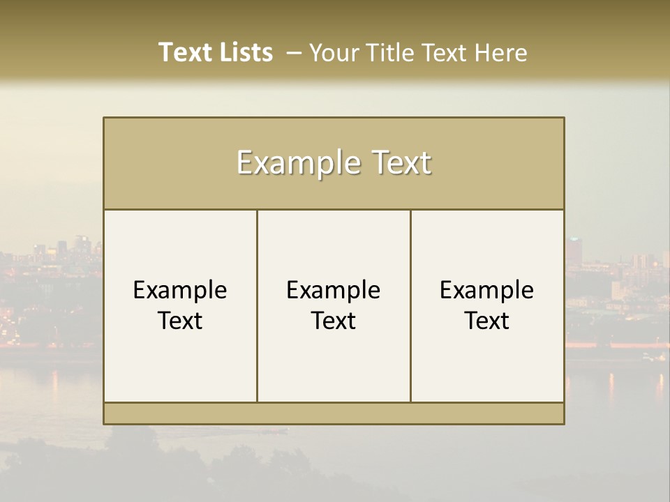 A Picture Of A City With A Lake In Front Of It PowerPoint Template