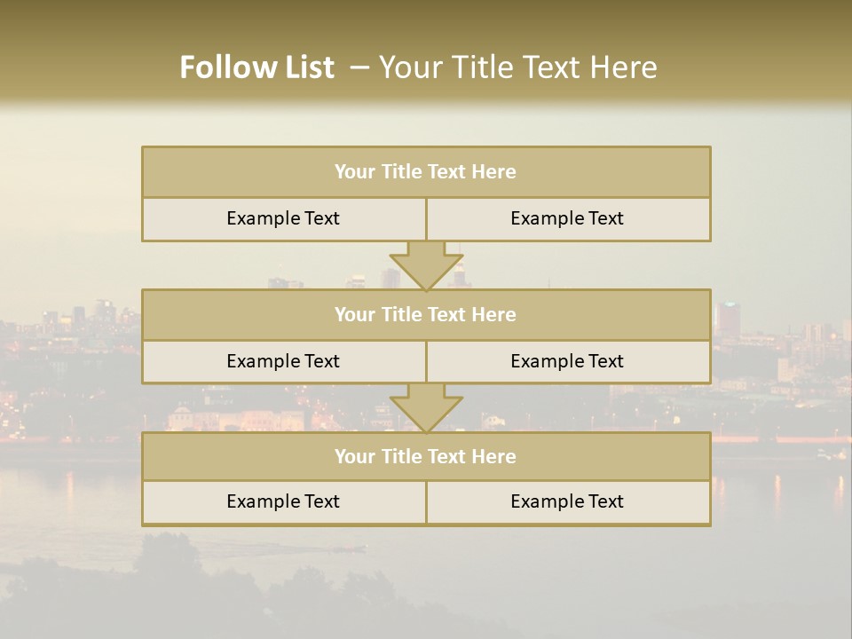 A Picture Of A City With A Lake In Front Of It PowerPoint Template