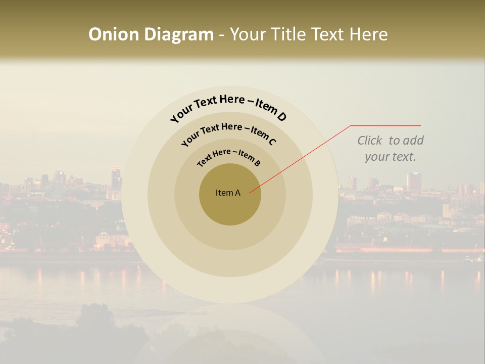 A Picture Of A City With A Lake In Front Of It PowerPoint Template