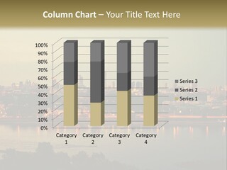 A Picture Of A City With A Lake In Front Of It PowerPoint Template