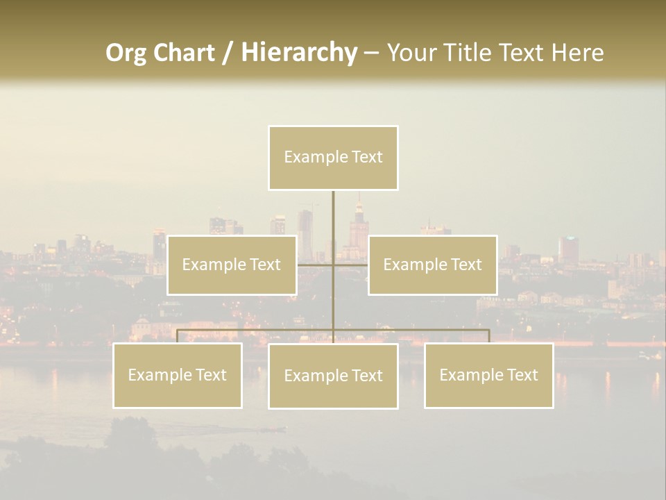 A Picture Of A City With A Lake In Front Of It PowerPoint Template