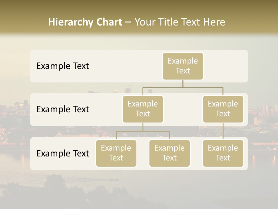 A Picture Of A City With A Lake In Front Of It PowerPoint Template