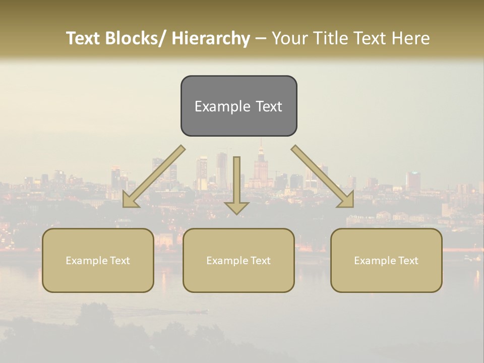 A Picture Of A City With A Lake In Front Of It PowerPoint Template