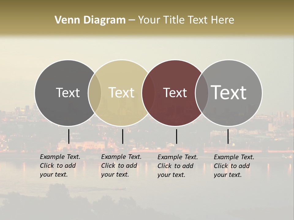 A Picture Of A City With A Lake In Front Of It PowerPoint Template