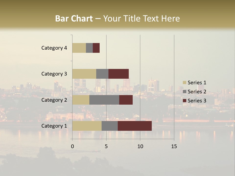 A Picture Of A City With A Lake In Front Of It PowerPoint Template