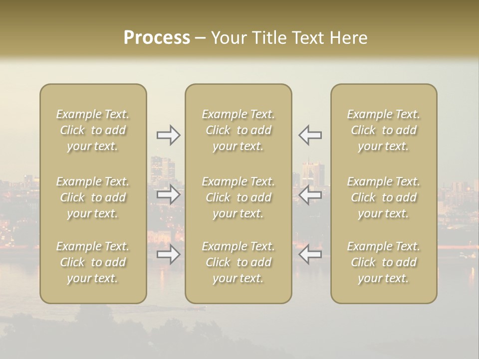 A Picture Of A City With A Lake In Front Of It PowerPoint Template